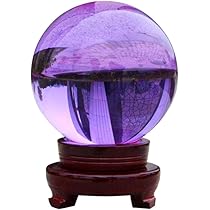 水晶球 アメジスト　木製スタンド付き Amazon.co.jp: mookaitedecor アメジスト ジオード クリスタル